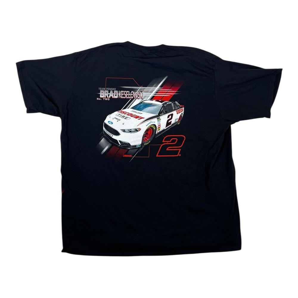 Brad Keselowski T-Shirt Mens 3XL Black 2 NASCAR Racing Team Penske Tee